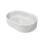 Lavabo vasque de salle de bain en marbre naturel, 600 x 400 x H 150 mm, aspect unique avec imperfections, lavabo ovale blanc de qualité pour la salle de bain, surface lisse, éléments de design luxueux