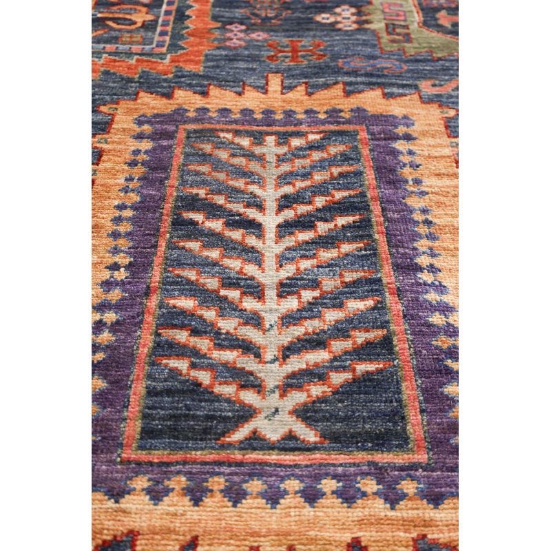 New Turkmen Afghan One-of-a-Kind Rectangle 9'3" X 12' Area Rug