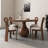 Brown Round Solid Wood Dining Tables-108573575
