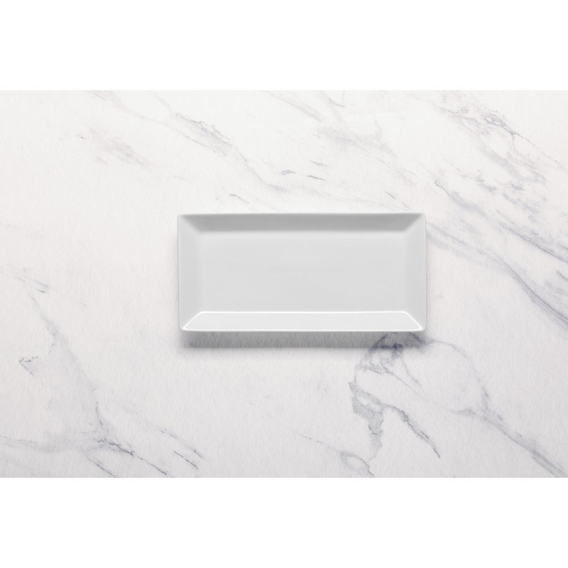 Assiette rectangulaire en porcelaine de qualité supérieure PANORAMA, 17,8 x 8,9 cm