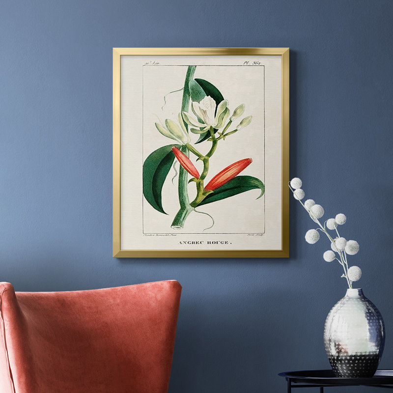 Toile encadrée Turpin Tropical Botanicals, Or, H 20 po x l 16 po