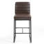 Ensemble de 2 tabourets de comptoir en similicuir Damylah avec pieds en métal noir-1070404001-1070404003