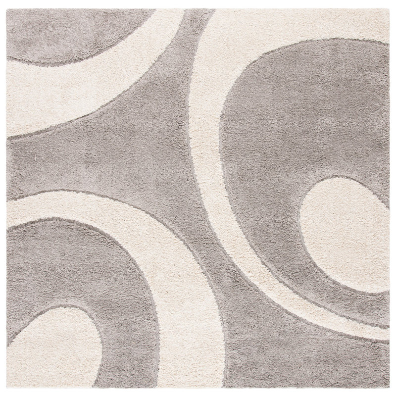 Kerio Shag Performance Abstract Rug, Square 6'7"