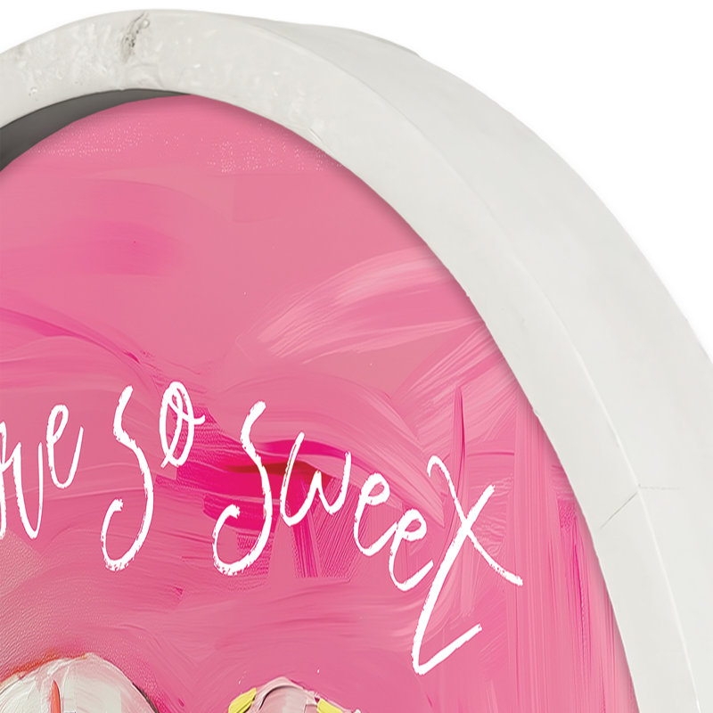 «Sweet Heart Donut», reproduction encadrée, Blanc