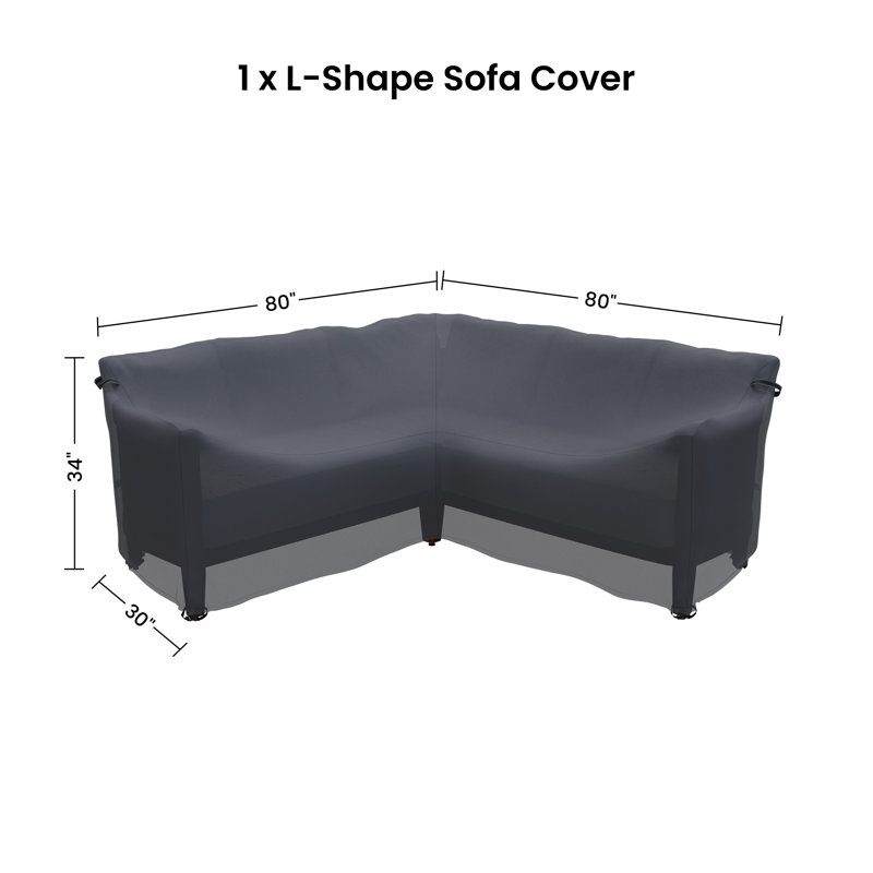 Fellers 80'' Wide L-Shape Outdoor Sectional Sofa Cover