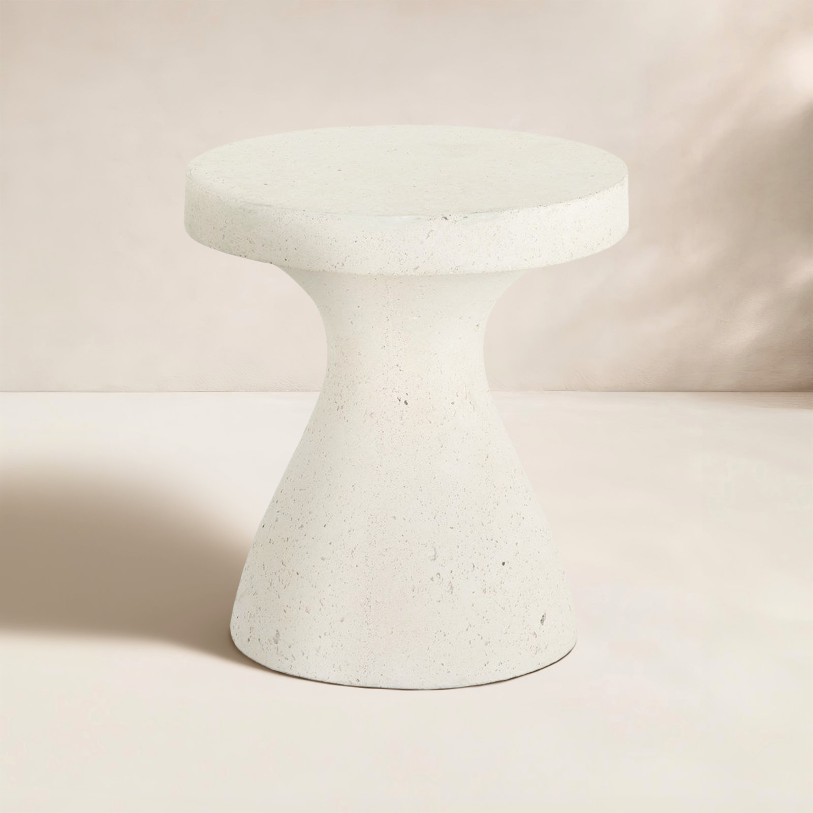 Dodger 16" Patio Side Table, Textured White