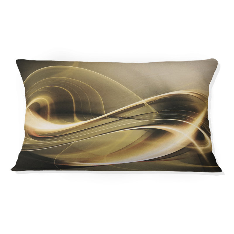 Elegant Modern Sofa - Abstract Printed Pillow, 12” x 20”, Rectangular