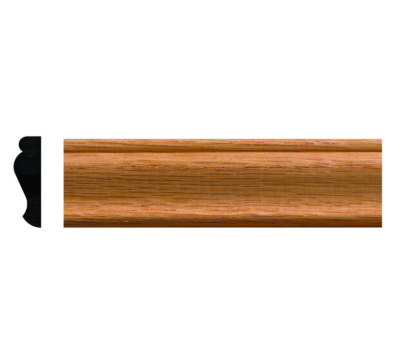 96'' Red Oak Colonial Style Chair Rail Moulding