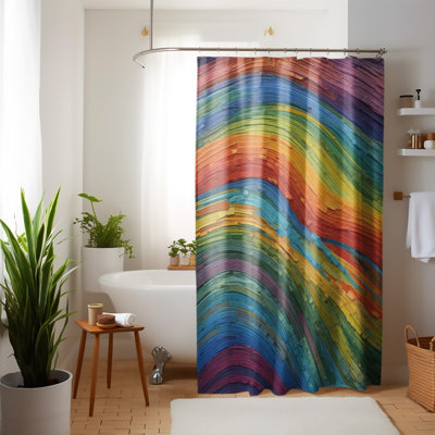 Rideau de douche abstrait Pari avec doublure inclus