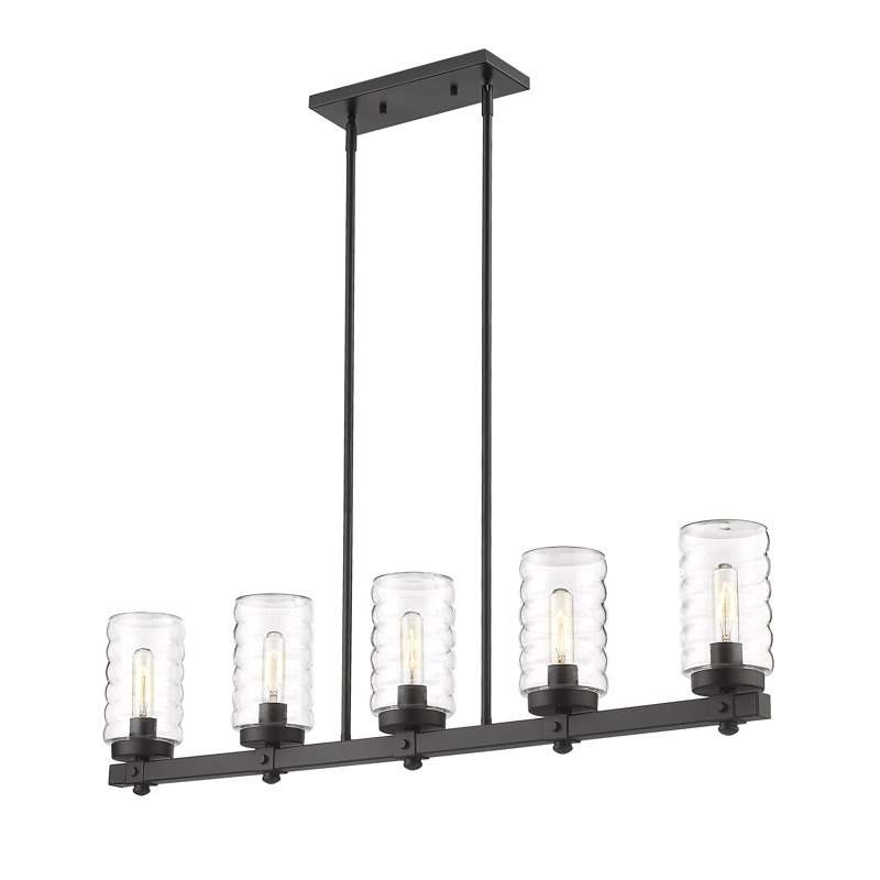 Rosamaria 5 - Light Outdoor Chandelier, Matte Black