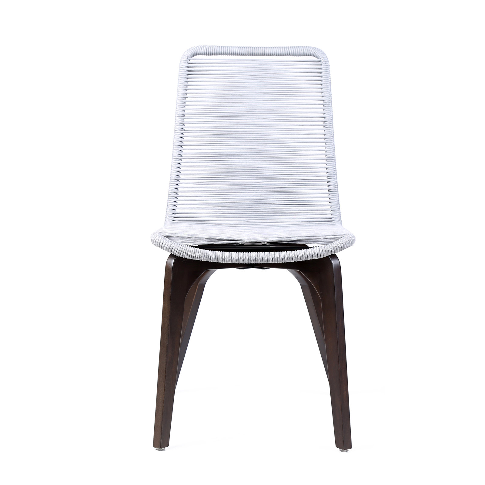 Kitty Wood Premium All-Weather Wicker Outdoor Dining Side Chair, Silver, Earth 