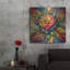  «Stain Glass Flower 2» par Rey Klimt, art mural en métal, 36 po x 36 po-510022150