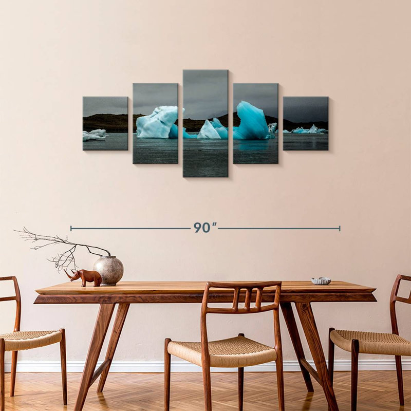 Floating Glaciers, 36" H x 80" W