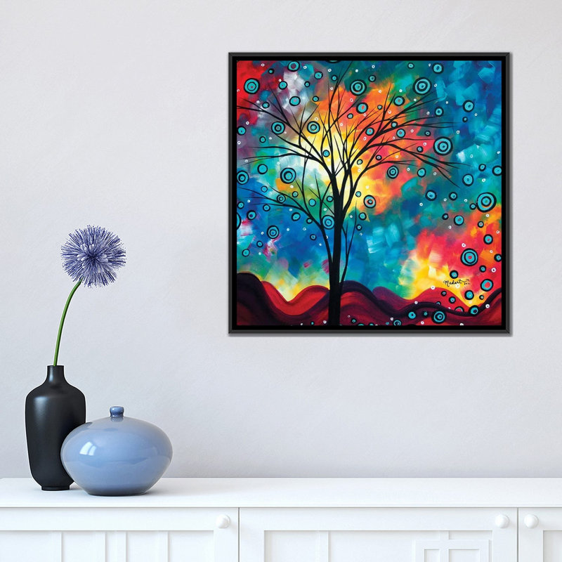 «Greeting the Dawn» par Megan Duncanson, H 37 po x l 37 po x P 0,75 po, Pas de tapis, Toile tendue