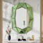 Briahna Geometric Wall Mirror with Silver Mirrored Frame and Bevelled Edges-1203748196