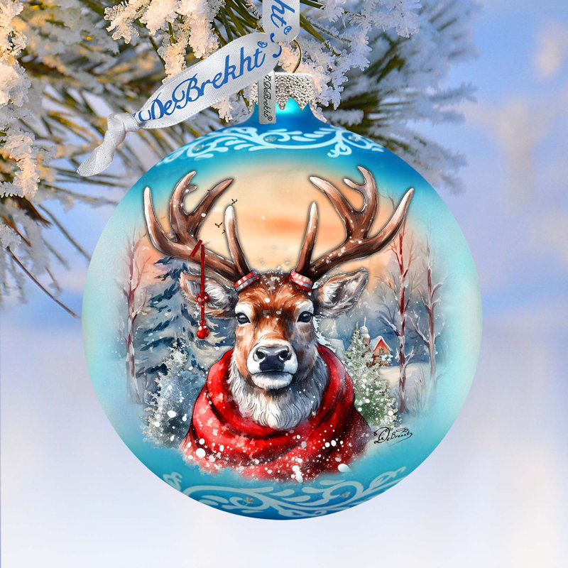 4'' Glass Hanging Figurine Ornament