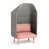Rosé / tissage uni gris / mousseline sélectionné
