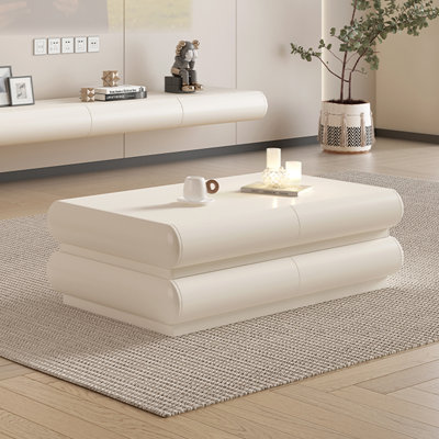 Cream style modern light luxury coffee table
