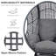 Fauteuil à œufs de patio en rotin New Grid Style