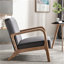 Chaise rembourrée en microfibre de style rétro-2021729987
