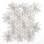 Tuscany 12 in. x 12 in. Marble Pressed Edge Flower Mosaic Decorative Kitchen & Bathroom Wall Tile-36946796