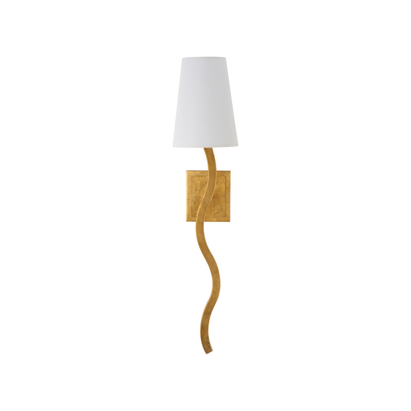 Sway Sconce-Gold Leaf (Left), Off White, Antique Gold