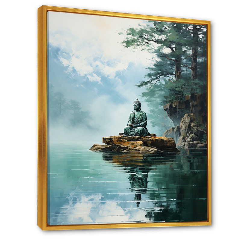 «Tranquil Mind Meditation I», reproduction sur toile, H 32 po x l 24 po x P 1 po, Cadre flottant doré