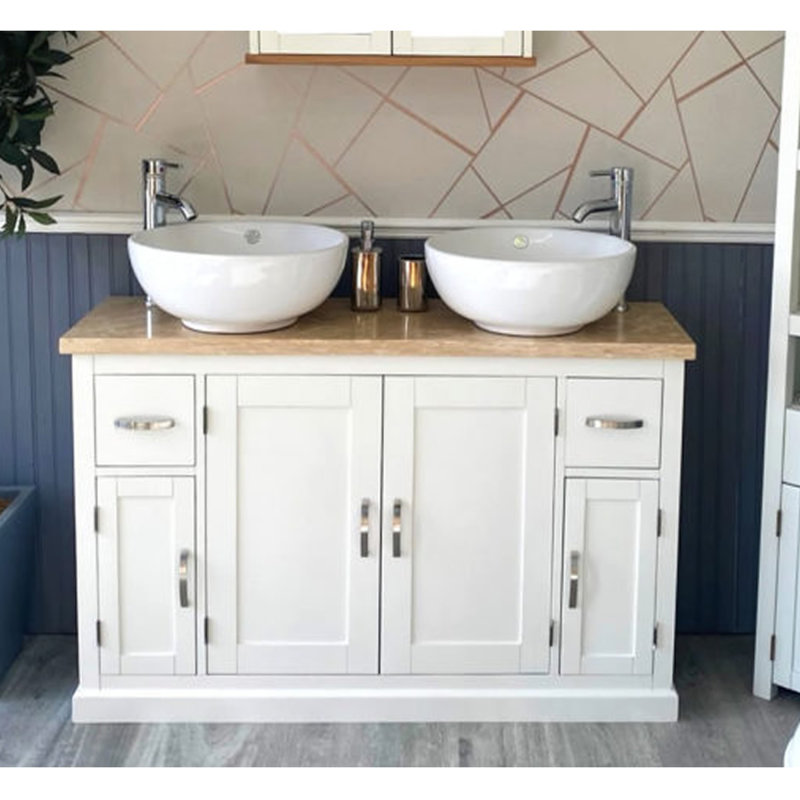 Arbogast 1230mm Double Bathroom Vanity with Vessel Ceramic Basin