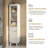68" Slim Tower — Gold Accents & Triple Storage for Your Vertical Sanctuary-108624149