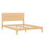 Lit plateforme en bois de bambou de style Mid-Century avec support en lattes de bois-471217787-471217782