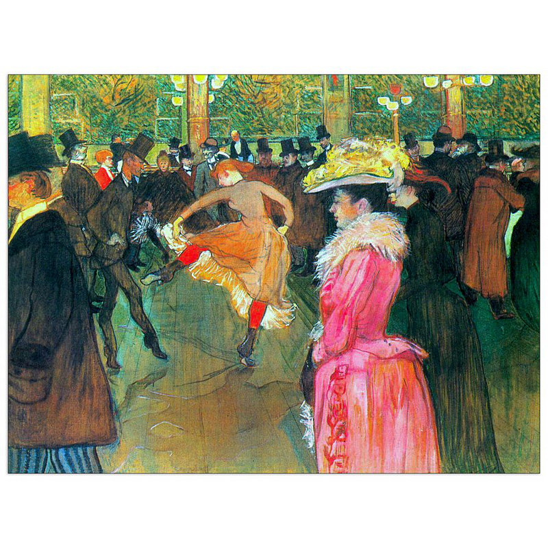 Henri De Toulouse-Lautrec - Wrapped Canvas Painting, 90cm H x 120cm W x 1.8cm D
