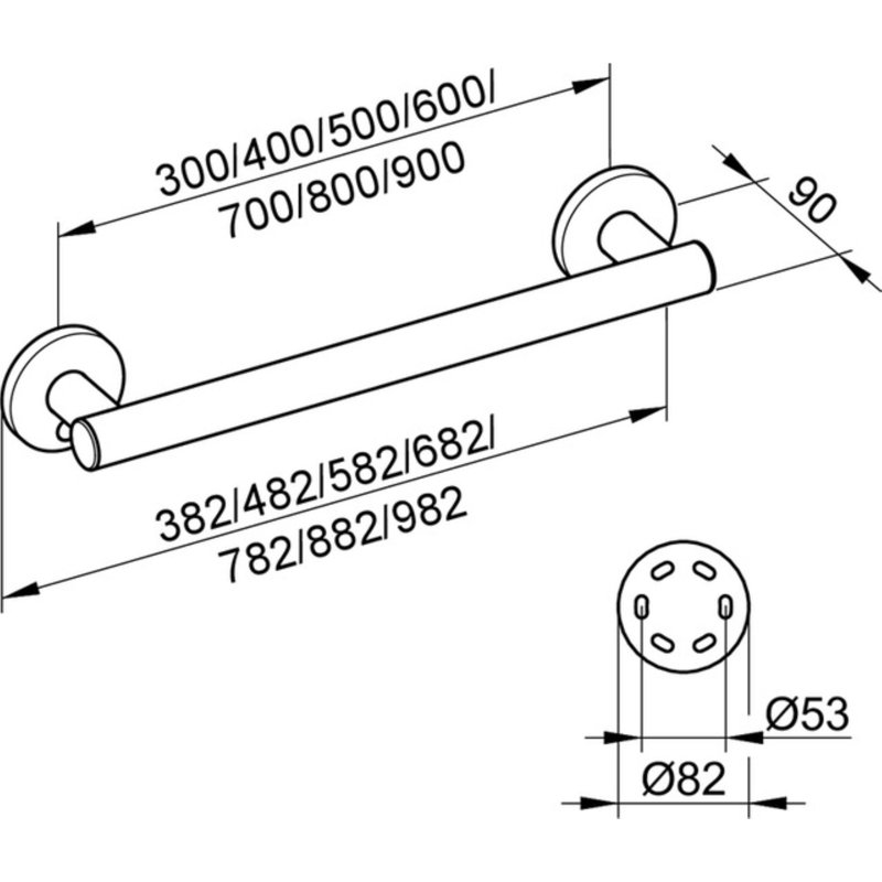 48.2cm 1 Towel Bar