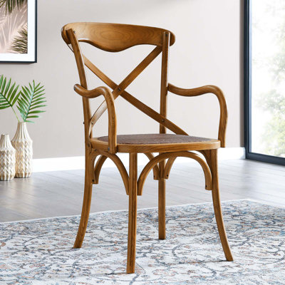 The Gray Barn Trails End Elm and Rattan Dining Chair