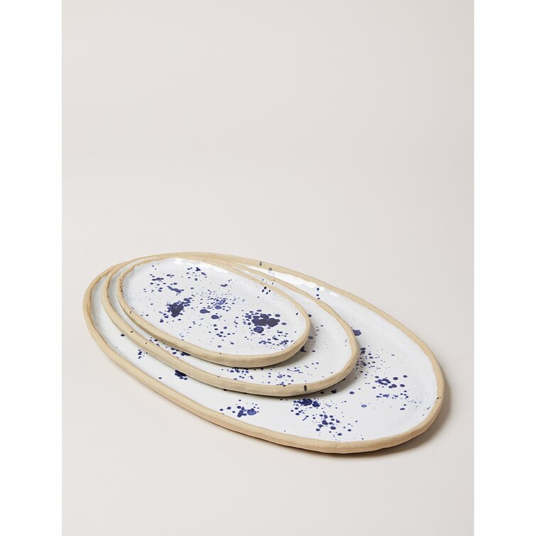 Painted Oval Platter - Spatter