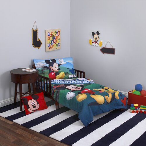 Disney Mickey Mouse Playhouse Reversible Toddler Bedding Set & Reviews ...