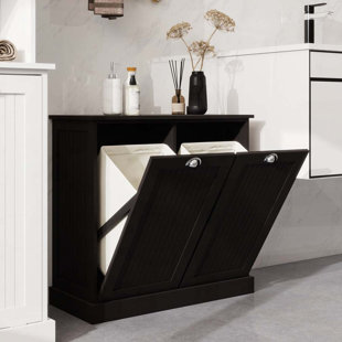 Armoire de trieur de linge inclinable à deux compartiments