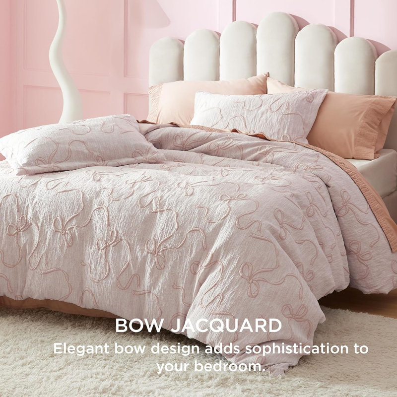Bedsure Boho  Jacquard Duvet Cover, Queen Duvet Cover + 2 Shams