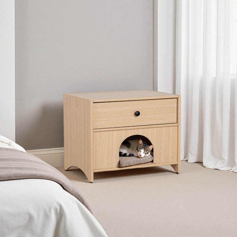 Table d'appoint 1 tiroir Mid-Century