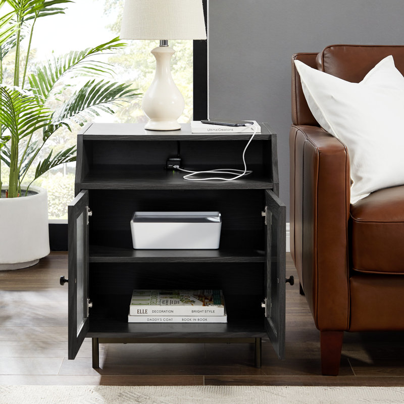 Lethe 22'' W Nightstand, Graphite