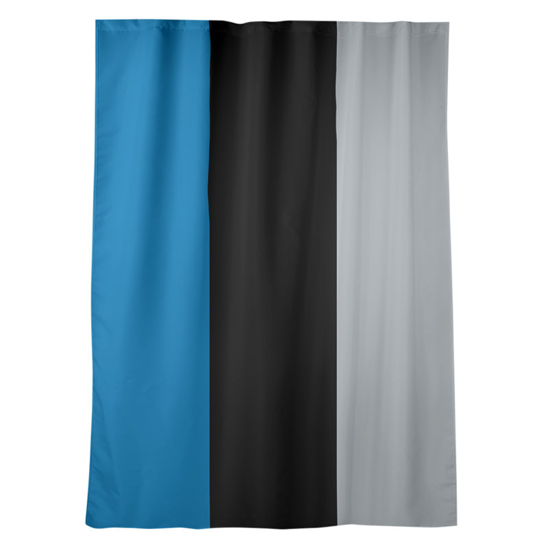 Panneau de rideau simple obscurcissant avec passe-tringle Stripes, Detroit Football - noir