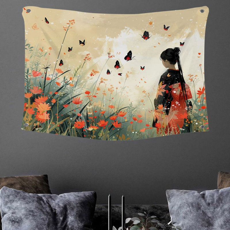 Microfiber Fabric Tapestry, 88" H x 104" W