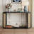 Console Table With Bottom Shelf And Rattan Side-2123520951