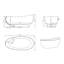 63" Solid Surface Freestanding Bathtub