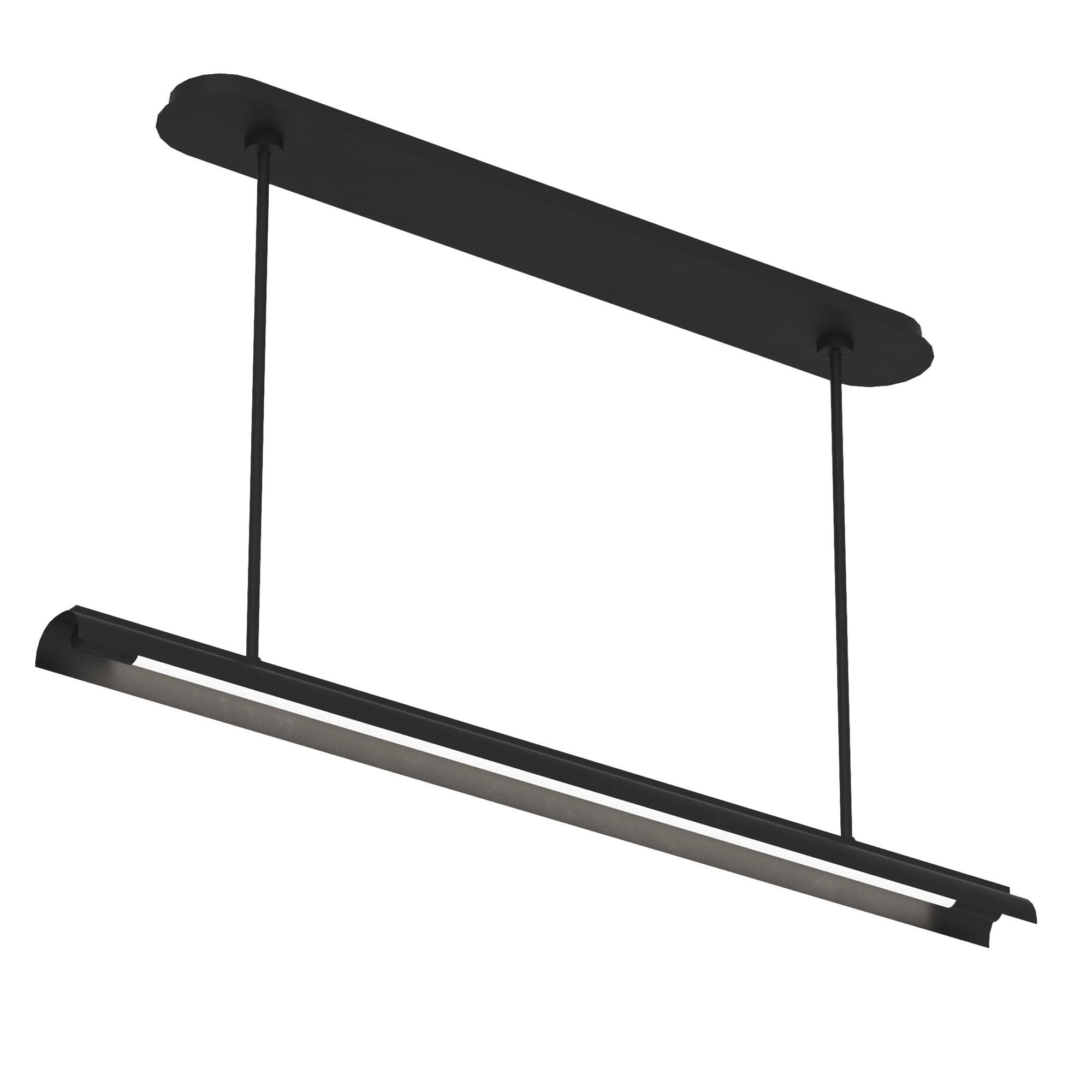 Single Light Acrylic Dimmable LED Pendant, Midnight Black