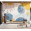 Murale pelez et collez de qualité supérieure - motif floral abstrait-1854790250