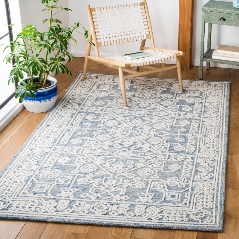 Pezanetti Hand Tufted Wool And Cotton With Latex Southwestern Rug, Rectangle 4' x 6'