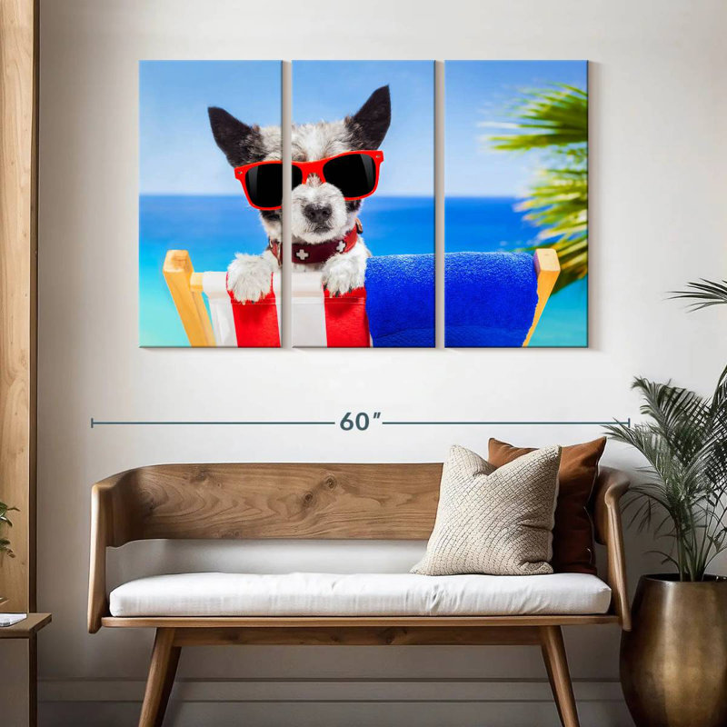 Ketti Beach Chic Dog, 32" H x 50" W