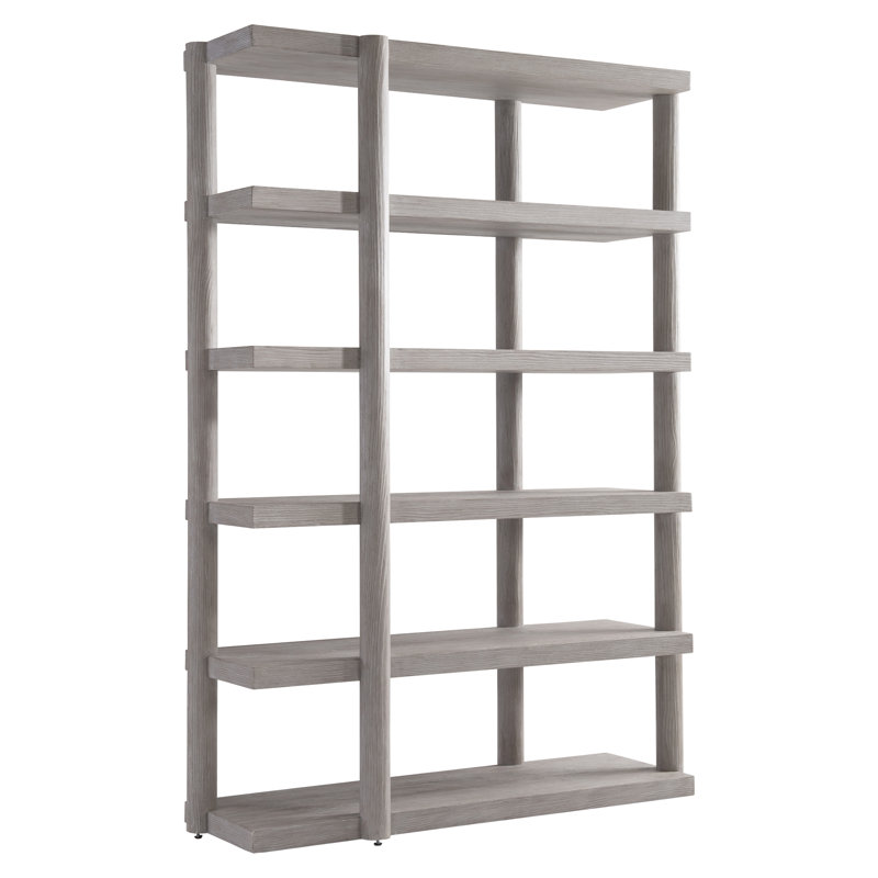Trianon Contemporary Adjustable Gray Wood Etagere Bookcase