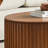 51.18'' Oval Wood Coffee Table With Drawer-459285546
