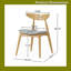 Ensemble de salle à manger 5 pièces en bois d'hévéa avec table en faux bois et 4 chaises ergonomiques-2059694236